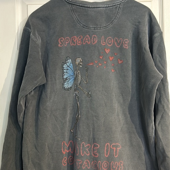 Skeleton Butterfly Hearts Sweatshirt - Picture 5 of 7